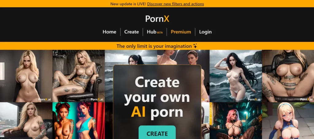 Pornx.ai homepage